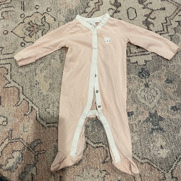 The Little White Company Pink Polkadot Kitty Sleeper - Picture 1 of 5